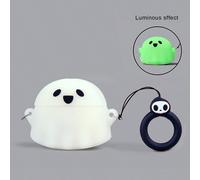 1 pezzo Custodia per auricolari 1/2/Pro/3/Pro2/4 Bluetooth, a forma di simpatico fantasma che brilla al buio Apple AirPods 1/2,Apple AirPods Pro,Apple AirPods 3,Apple AirPods Pro 2,Apple AirPods 4Poli