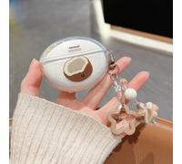 1 pezzo Custodia per auricolari a forma di cocco creativa con pendente a stella, compatibile con OPPO Enco Air4i/R4/Air4 Nuova edizione audio/Air4Pro/R3Pro/Air 5Pro/Air3/R2/Free 4 Auricolari senza fil