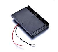 1 pezzo custodia per batterie AA/AAA chiusa, 5 misure, con coperchio, interruttore ON/OFF, scatola di immagazzinaggio batterie in plastica con cavi interruttore (6 slot)
