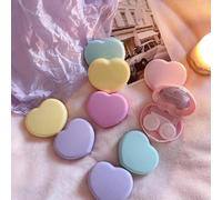 1 pezzo Custodia per lenti a contatto dal design minimal e colore dolce a forma di cuore, scatola per lenti carina, adatta per Ognissanti e San Valentino Viola (1 pezzo),Rosa (1 pezzo),Rosa rossa (1 p