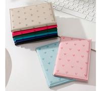 1 pezzo Custodia per passaporto a forma di cuore, porta passaporto protettivo, custodia portatile per documenti da viaggio nero,blu,rosa rossa,grigio chiaro,verde,Azzurro chiaro,cielo blu,RosaFrutta &