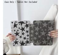 1 Pezzo Custodia per Tablet con Glitter a Forma di Stella - Motivo Bicolore Nero e Argento, Supporto Pieghevole e Copertura Traslucida Antiurto, con Porta Penna Compatibile con iPad 10.9/10.2/ Air 5a