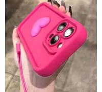 1 pezzo Custodia per telefono a forma di cuore alla moda color borgogna, compatibile con 12/13 Pro Max, Honor X7, Galaxy A56 5G, Infinix Smart 8, Infinix Hot 40i, Spark 20, Spark 20C, Spark Go 2024, R