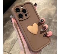 1 pezzo Custodia per telefono a forma di cuore nera alla moda, compatibile con iPhone 12/13 Pro Max, Honor X7, Galaxy A56 5G, Infinix Smart 8, Infinix Hot 40i, Spark 20, Spark 20C, Spark Go 2024, Redm