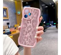 1 pezzo Custodia per telefono a stampa leopardata rosa, antiurto e ondulata, con stampa UV, compatibile con modelli Android Galaxy/Infinix/Redmi/OPPO/VIVO/MOTO/Realme Galaxy A73,Galaxy S22,Galaxy S22