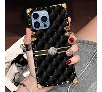 1 pezzo Custodia per telefono alla moda e antiurto, con design rettangolare, texture in pelle d'agnello colorata stampata in 2D piatto senza effetto 3D, compatibile con Samsung S26 Ultra/S26/S26 Plus/