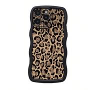 1 pezzo Custodia per telefono antishock con stampa leopardata marrone compatibile con /Galaxy/Infinix/Redmi/OPPO/VIVO/MOTO/Realme iPhone 12,iPhone 12 Pro Max,Iphone 13,Galaxy A73,Galaxy S22,Galaxy S22