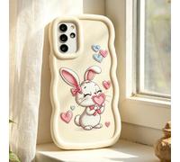 1 pezzo Custodia per telefono cellulare colorata a forma di cuore di coniglio macaron, custodia per telefono a farfalla ultima 2026, adatta per Xiaomi/, Galaxy, A5X, ottima come regalo di Pasqua IPhon