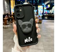 1 pezzo Custodia per telefono con cane e lettera a gradiente, compatibile con 12/13 Pro Max, Honor X7, Galaxy A56 5G, Infinix Smart 8, Infinix Hot 40i, Spark 20, Spark 20C, Spark Go 2024, Redmi Note 1
