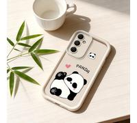 1 pezzo Custodia per telefono con cornice sfumata, motivo a cuore con panda opaco, design minimalista, stile carino e cartoni animati, protezione perfetta per il tuo telefono, adatta per Honor X7/Gala