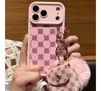 1 pezzo Custodia per telefono con finitura opaca in stile "Old Money", adatta per le donne, con tasca portaoggetti per auricolari Bluetooth e soffice, cover protettiva per telefono con anello portachi