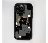 1 pezzo Custodia per telefono con motivo gatto alla moda e carino, che brilla al buio, resistente agli urti, con supporto a forma di cuore, compatibile con Apple/Redmi/Infinix/Vivo/OPPO, impermeabile,