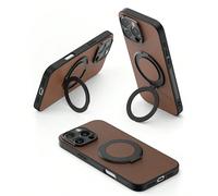 1 pezzo Custodia per telefono con supporto e anello portante per iPhone 17, 16, 15, 14, 13, 12, 17 Pro Max/Max/Mini, realizzata in plastica dura resistente, antiurto, custodia per telefono ultra sotti