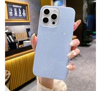 1 pezzo Custodia per telefono di lusso minimalista con glitter blu, design rinforzato in TPU antiurto, compatibile con serie Apple, impermeabile, anti-caduta, resistente ai graffi, custodia per telefo