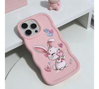 1 pezzo Custodia per telefono in silicone colorata a forma di cuore di coniglio macaron, con impugnatura e protezione antiurto, compatibile con Xiaomi/Galaxy, ottimo regalo per Pasqua IPhone X/XS,iPho