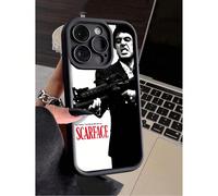 1 pezzo Custodia per telefono in TPU nera e bianca con grafica di slogan alla moda, compatibile con iPhone 16 15 14 13 12 11 Pro Max, versione internazionale, non la versione domestica, antishock, imp