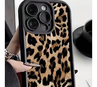 1 pezzo Custodia per telefono in TPU spessa e anti-caduta, con stampa leopardata nera e dorata, compatibile con iPhone 16, 15, 14, 13, 12, 11 Pro Max, versione internazionale, non la versione domestic