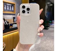 1 pezzo Custodia per telefono minimalista con glitter IMD, di lusso tono neutro beige, con protezione per obiettivo grande, antiurto, in TPU spesso, compatibile con Apple/Serie, impermeabile, antiurto