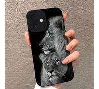 1 pezzo Custodia per telefono morbida, assorbente gli urti, con stampa colorata di un leone, bordo dritto e perforato, compatibile con 16/16 Pro/16 Plus/16 Pro Max, 15 Pro Max, 13, P13, P14, XS, XR, 7