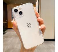 1 pezzo Custodia per telefono nera con cuore perforato e dipinto ad alta trasparenza, antiurto, versione internazionale, non la versione domestica Galaxy S20,Galaxy S20 Ultra,IPhone X/XS,iPhone 12,iPh