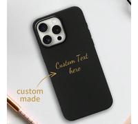 1 pezzo Custodia per telefono personalizzata con testo e firma, specchio nero, compatibile con Apple 16 Pro Max/17 Pro Max/17 Air/ S24 Ultra/A17/ e altri modelli Galaxy S8,Galaxy S8+,Galaxy S9,Galaxy