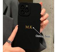 1 pezzo Custodia personalizzata per telefono con iniziale, in materiale TPU, compatibile con iPhone 17, 16, 15, 14, 13, 12, 11 Pro Max, 17 Air, 17 Pro Max, A16, compatibile con Galaxy S25 Ultra, compa