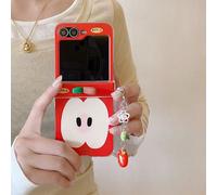 1 pezzo Custodia pieghevole per telefono alla moda e carina con elementi di mela, avocado e carota, abbinata ad accessori dello stesso colore, adatta per: Galaxy Z Flip 4/Z Flip 5/Z Flip 6/Z , OPPO Fi