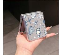 1 pezzo Custodia pieghevole per telefono in materiale PC opaco con elemento a forma di stella marina e conchiglia, alla moda e semplice, può proteggere e prevenire la caduta: SamsungGalaxy Zflip 3/Zfl
