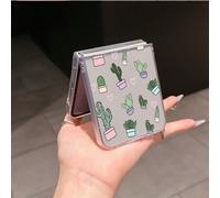 1 pezzo Custodia pieghevole per telefono in materiale PC semplice e alla moda con elemento di cactus in vaso, può proteggere e prevenire la caduta: SamsungGalaxy Zflip 3/Zflip 4/Zflip 5/Zflip 6/Zflip