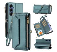 1 pezzo Custodia portafoglio multifunzionale in pelle sintetica con slot per schede e tracolla compatibile con Apple 17 Pro Max/A16 Galaxy S9,Galaxy S9+,Galaxy S10,Galaxy S10+,Galaxy A70,Galaxy S20,Ga
