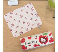 1 pezzo Custodia portaoggetti per occhiali Hello Kitty di Sanrio, scatola portatile per occhiali da sole, scatola portaoggetti per occhiali da sole + panno per la pulizia degli occhiali, realizzata in