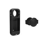 1 pezzo Custodia protettiva in silicone con copertura dell'obiettivo Per Insta360 X4 Copertura del protettore della lente del corpo Copertura antiscivolo antigraffio Protezioni Accessori (Nero)