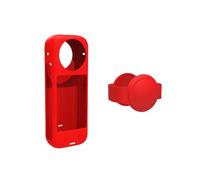1 pezzo Custodia protettiva in silicone con copertura dell'obiettivo Per Insta360 X4 Copertura del protettore della lente del corpo Copertura antiscivolo antigraffio Protezioni Accessori (Rosso)