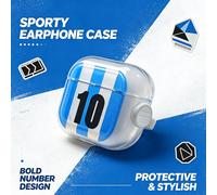 1 pezzo Custodia protettiva per Airpods 1/2/3/4/Pro/Pro2/Pro3, design con cornice bianca trasparente, stile creativo a cappuccio per orecchie con supporto rotante e funzione anti-caduta, maglia person