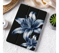 1 pezzo Custodia protettiva per tablet con motivo floreale di ibisco blu vintage, compatibile con Apple iPad 10.2 pollici, iPad Pro 2021/2020, iPad 9a/10a generazione, iPad 11 pollici 11a generazione