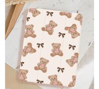 1 pezzo Custodia protettiva per tablet con motivo orsetto e papillon, compatibile con Apple iPad 10.2", iPad Pro 11" 2020/2021, iPad (9a/10a gen) 11", iPad Air 4a 10.9", Galaxy Tab S6 Lite 10.4", anti