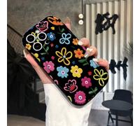 1 pezzo Custodia protettiva per telefono cellulare con motivo floreale in filato e design crema, compatibile con Apple 16/16e, Redmi, Infinix, OPPO, VIVO, Realme, impermeabile, antiurto e resistente a