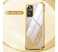 1 pezzo Custodia protettiva per telefono con glitter sfumato e strass alla moda, adatta come regalo per la fidanzata, regalo di Natale, resistente agli urti e alle cadute, compatibile con Samsung Gala