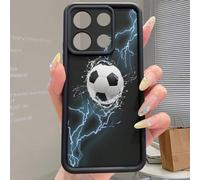 1 pezzo Custodia protettiva per telefono con motivo calcistico minimalista, antiurto e spessa, compatibile con iPhone/Galaxy/HONOR, scelta di moda per utenti di stile, versione internazionale, non la