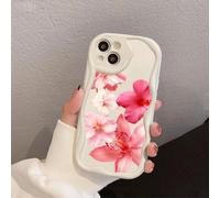 1 pezzo Custodia protettiva per telefono con stampa creativa a fiori di ciliegio e forma ondulata, compatibile con Samsung A14/A15/A16/A17/A04/A05/A06/A07/A54/A55/A56/A57/A34/A35A/36/A37/S26/S26Plus/S