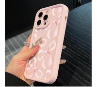 1 pezzo Custodia protettiva per telefono in TPU morbido con elemento fiocco rosa, adatta per uso quotidiano da uomo e donna, compatibile con iPhone 17/16/15/14/13/12/11 e serie Galaxy S25, compatibile