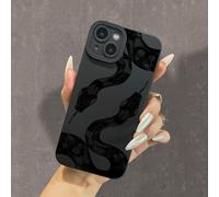 1 pezzo Custodia protettiva per telefono morbida con stampa pitone nera e dipinto colorato, antiurto, compatibile con iPhone e telefoni per stile grunge, versione internazionale, non la versione domes