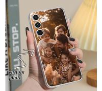 1 pezzo Custodia protettiva per telefono personalizzata con foto, compatibile con 17 Pro Max, 17 Air, 16 Pro, S24 Ultra/S25, telefoni Android A55/A35/A6/A16, adatta per Ringraziamento, famiglia, bambi