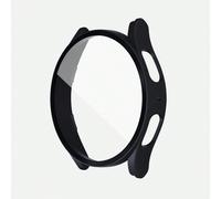 1 pezzo Custodia protettiva unisex in nero casual e alla moda 2-in-1 in vetro temperato per schermo + copertura della cassa dell'orologio, compatibile con Samsung Galaxy Watch 40/44mm, compatibile con