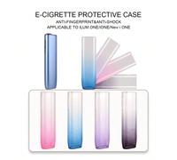 1 pezzo Custodia protettiva universale di lusso placcata oro con glitter e gradiente trasparente per IQOS ILUMA ONE/Iluma I ONE/New ILUMA I ONE, il gradiente trasparente mette in risalto il colore ori