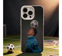 1 pezzo Custodia telefonica compatibile con iPhone 17/16 Pro Max/15 Plus/14 Pro, in TPU morbido con design a pallone da calcio, cover protettiva con stampa CR Training, antiurto, con tagli precisi IPh