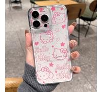 1 pezzo Custodia telefonica in TPU trasparente, antiscivolo, antiurto, resistente ai graffi, con motivo carino di Hello Kitty dipinto a UV, impermeabile iPhone 7/8/SE2,IPhone X/XS,iPhone 12,iPhone 12 