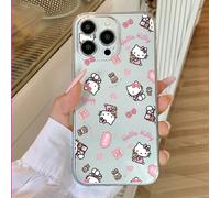 1 pezzo Custodia telefonica in TPU trasparente, antiscivolo, antiurto, resistente ai graffi, con motivo carino di Hello Kitty dipinto a UV, impermeabile e antiurto Galaxy S8,Galaxy S8+,Galaxy S9,Galax