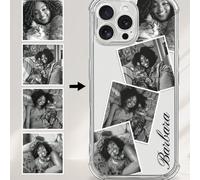 1 pezzo Custodia telefonica trasparente anti-caduta personalizzata con foto di famiglia/amici/coppia, compatibile con iPhone11/12/13/14/15/16/16pro/16plus/16promax/17/17air/17pro/17promax, Pixel 9A/S2