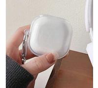 1 pezzo Custodia trasparente per auricolari con gancio argentato, adatta per vari marchi Apple AirPods 1/2,Apple AirPods Pro,Beats Studio Buds,Apple AirPods 3,Samsung Galaxy Buds 2,Samsung Galaxy Buds